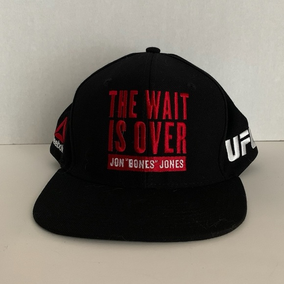 Jon "Bones" Jones UFC 200 Reebok Script Hat "The Wait is Over" Black Snapback - Picture 6 of 14